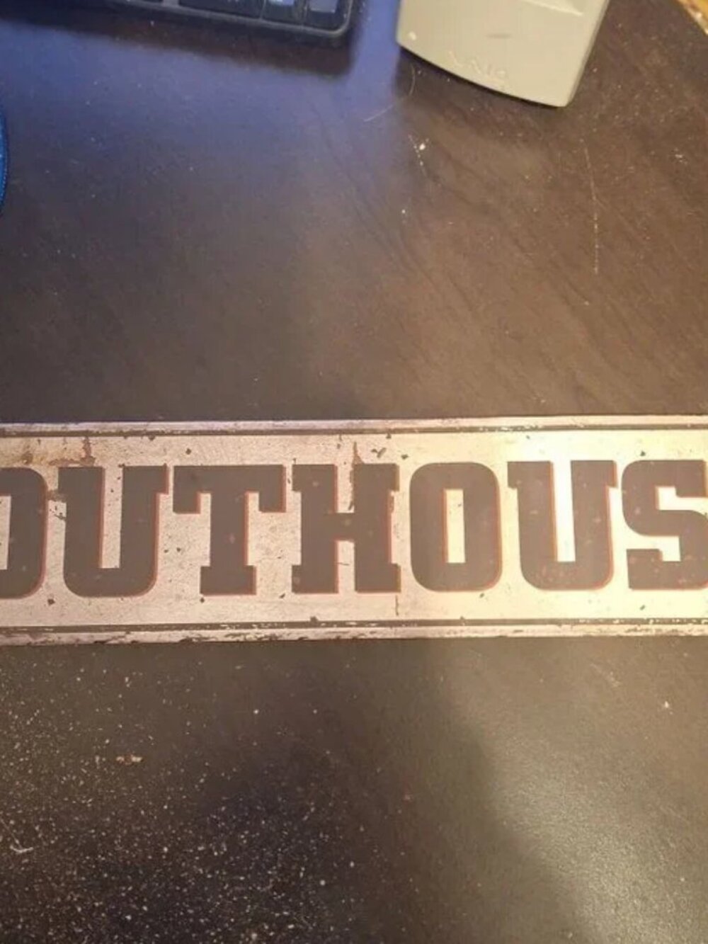Outhouse Metal Tin Sign